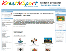 Tablet Screenshot of kreativsport.de